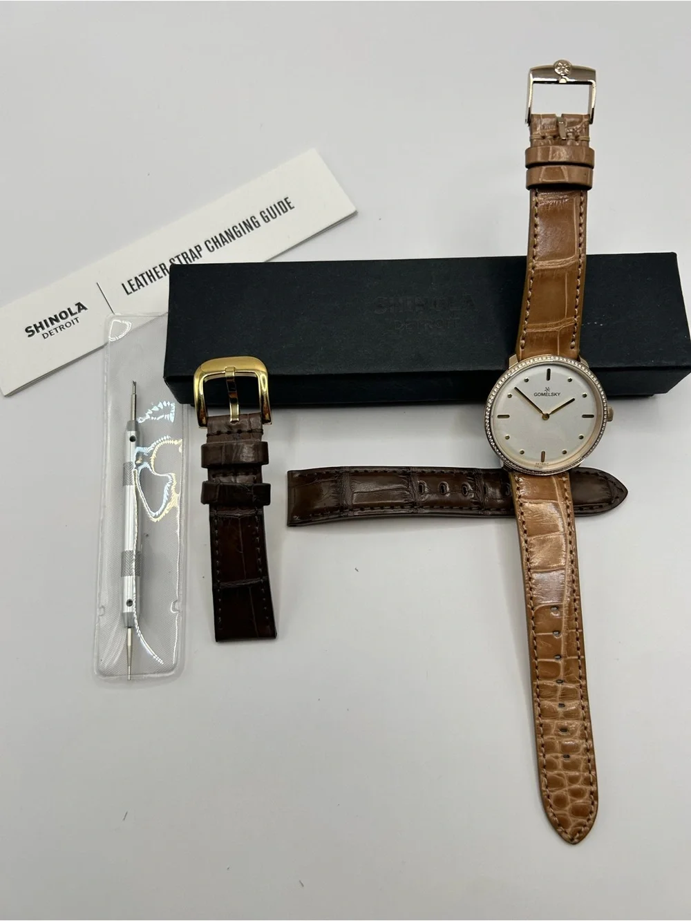 Shinola by Gomelsky - Women’s Audrey Watch w/Diamond Bezel